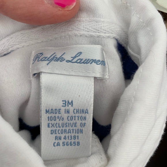 RALPH LAUREN Bundle - Hat and Rugby Polo Onesie - Picture 5 of 6